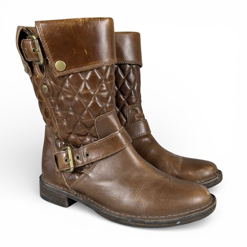 Ugg brown quilted leather - brown,
